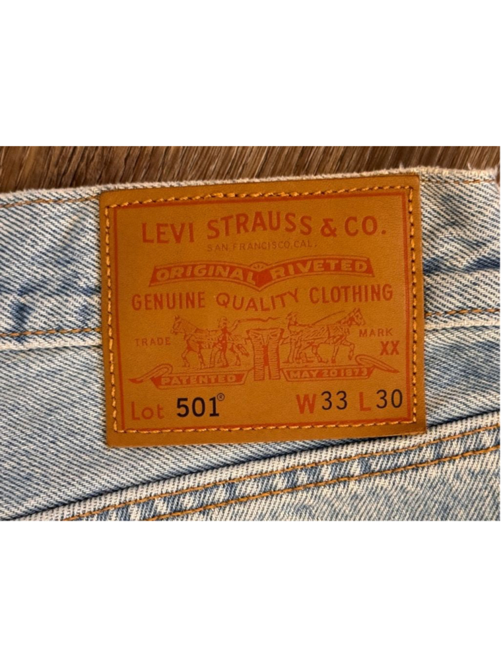 LEVI’S Men’s Premium 501 Original SUMMER LOVE JEANS Festival Groovy Sz 33x30 - Picture 11 of 11